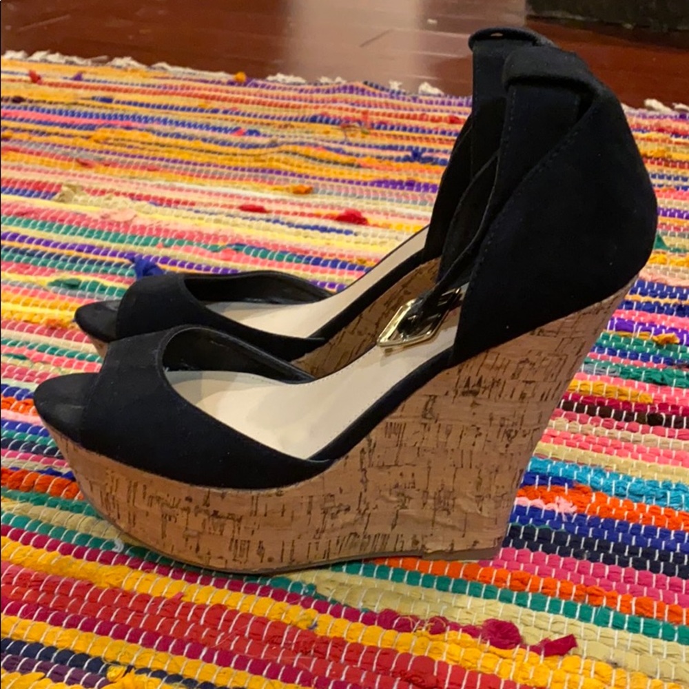 Black Sandal Wedges